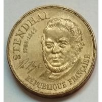 Франция 10 франков 1983 г. 200 лет со дня рождения Стендаля. В холдере