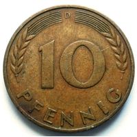 10 пфенниг 1950 D