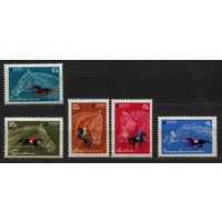 Коневодство и конный спорт. 1968. Полная серия 5 марок. Чистые