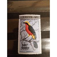 1960 Мали фауна птица дополнительная надпечатка 300 фр чистая клей след от лёгкой наклейки дорогая (4-8)