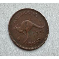 Австралия 1 пенни, 1951 Точка после "PENNY" 2-18-8