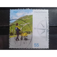 Германия 2005 Почта, почтальон с тележкой Михель-1,0 евро гаш