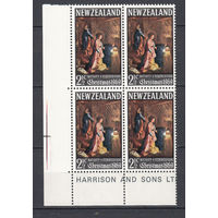 Религия. Живопись. Новая Зеландия. 1969. 1 марка в квартблоке (полная серия). Michel N 509 (2,0 е)