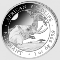 Сомали, 100 шиллингов, 2023г. "Слон" монета серебро