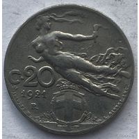 Италия 20 чентезимо 1921 г.