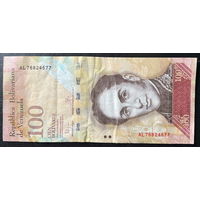 Банкнота 100 боливар 2015 года Венесуэла