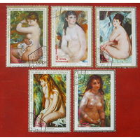 Экваториальная Гвинея. Обнажённая натура. Живопись. ( 5 марок ) 1971 года. 8-8.