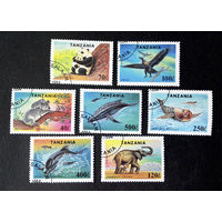 Танзания 1994 г. Охраняемые животные. Фауна, полная серия из 7 марок #0050-Ф2P9