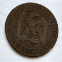 Франция 10 сантимов, 1864 K - Бордо 2-5-1