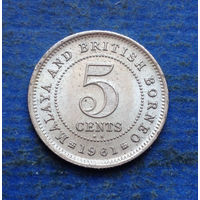Малайя Британская колония 5 центов 1961