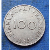 Саар (Саарленд, Саарланд) 100 франков 1955