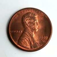 США. 1 цент 1989 г. D