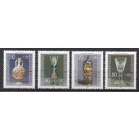 Почтово-благотворительный выпуск  Изделия из стекла ФРГ 1986 год чистая серия из 4-х марок (М)
