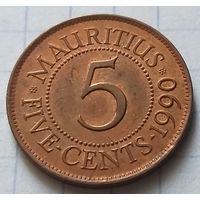 Маврикий 5 центов, 1990      ( К-9-3 )
