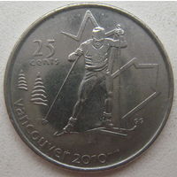 Канада 25 центов 2009 г. XXI зимние Олимпийские Игры, Ванкувер 2010. Лыжные гонки