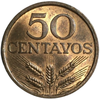 Португалия 50 сентаво, 1972