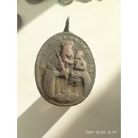 Старый образок медальон иконка католическая лот 12 размер примерно высота  2,8 см на 1,8 см сплав или медь бронза латунь НЕ ШТАМПОВКА лот 2