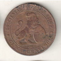 Испания 5 сентимо 1870