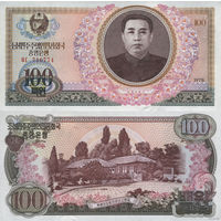 Северная Корея. КНДР 100 Вон 1978 UNC П2-БК1