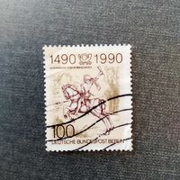 Марка Германия 1990 год 500-летие почтовой связи
