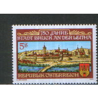 Полная серия из 1 марки 1989г. Австрия "750 лет городу Брук-ан-дер-Лайта" MNH