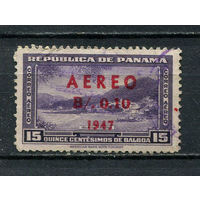 Панама - 1947 - Надпечатка AEREO 1947 10С на 15С - [Mi.343] - 1 марка. Гашеная.  (Лот 68FA)-T25P8