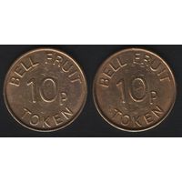 Bell Fruit Token 10p -- Bell Fruit Token 10p (желтый) (27,80мм8,99гр) (f0