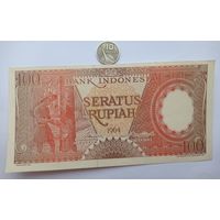 Werty71 Индонезия 100 рупий 1964 aUNC банкнота