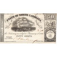 США, 1866, 50 центов, North Carolina. Не частые!