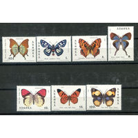 Ангола - 1982г. - Бабочки - полная серия, MNH [Mi 663-669] - 7 марок
