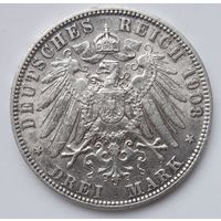 3 марки 1908 года Гамбург