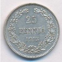 25 пенни 1913 год  _состояние XF