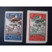 Франция.  Mi:WF P11, Р12 Французские колонии. Уоллис и футуна 1930 Новая Каледония (деревья, животные)