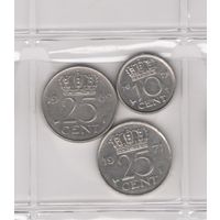 10 центов 1978, 25 центов 1969 и 1971 Нидерланды. Возможен обмен