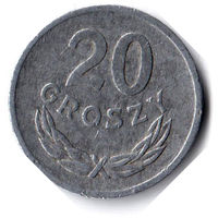 Польша. 20 грошей. 1973 г. Отметка монетного двора "MW"