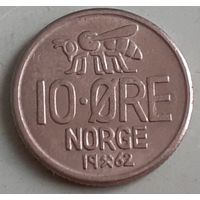 Норвегия 10 эре, 1962 (14-11-24)