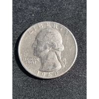 CША 25 центов 1968