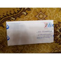 Беларусь конверт почтовые отметки