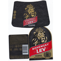Этикетка пиво Богемский лев темное Лида Т288