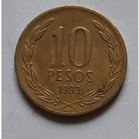 10 песо 1993 г. Чили