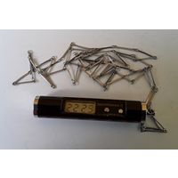 Часы СССР  кулон электроника с цепочкой
