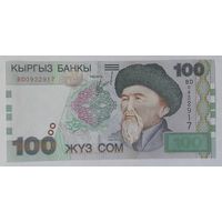 Киргизия 100 сом 2002 года UNC