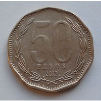Чили 50 песо. 2012