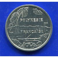 Французская Полинезия 2 франка 1999 UNC
