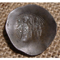 Аттика-Мануил I Комнин бронзу Aspron Trachy ІС-ХС,  1143-1180 AD. Мэри, коронуя императора.Мануэля I-Христос на обратном пути.28мм