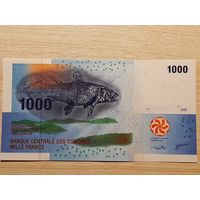 Коморы (Коморские острова возле Африки) 1000 франков 2005. Полимер. UNC.