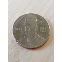 Южная Корея 100 вон 2001г.