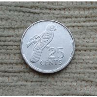 Werty71 Сейшельские острова Сейшелы 25 центов 2007 Черный попугай