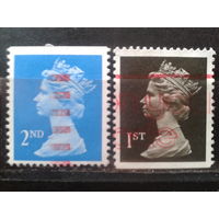Англия 1989 Королева Елизавета 2, марки из буклетов Михель-5,0 евро гаш