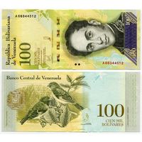 Венесуэла. 100 000 боливаров (образца 13.12.2017 года, P100b1, BCV100, UNC)